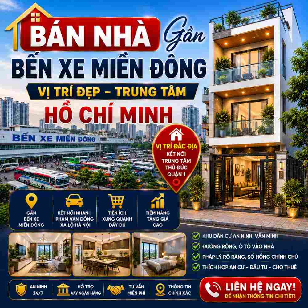 Bán Nhà Gần Bến Xe Miền Đông, Giao Thông Thuận Tiện