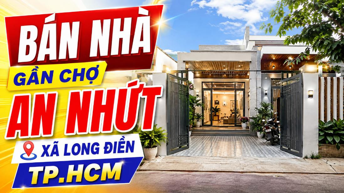 Bán nhà gần Chợ An Nhứt, thuận tiện ở và buôn bán