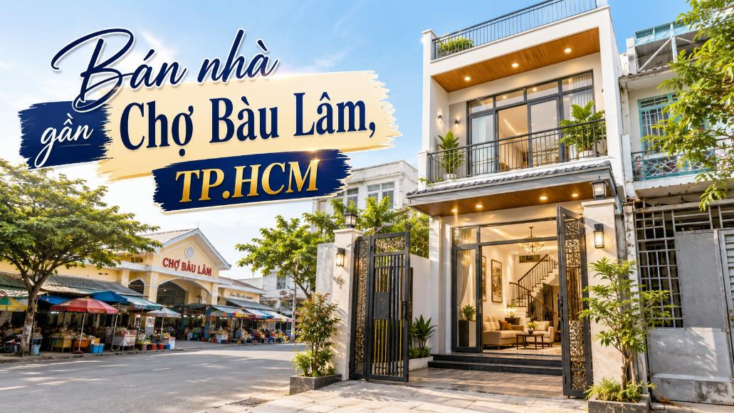 Bán nhà gần Chợ Bàu Lâm, tiện sinh hoạt và kinh doanh