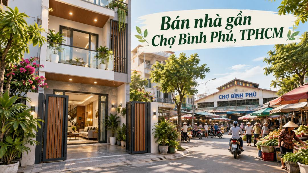 Bán nhà gần Chợ Bình Phú – tiện mua bán, phù hợp kinh doanh