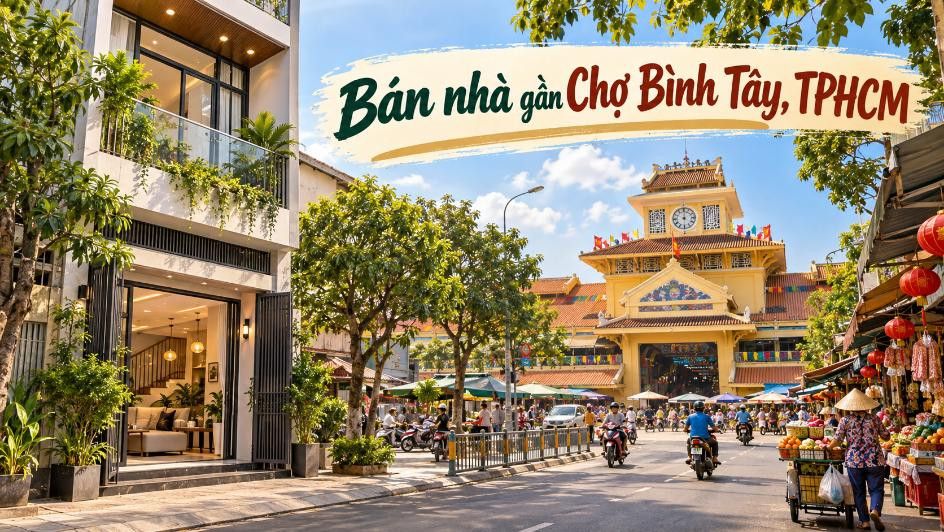 Bán nhà gần Chợ Bình Tây – khu thương mại sầm uất, dễ kinh doanh