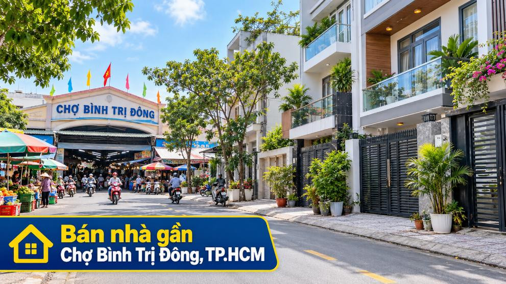 Bán nhà gần Chợ Bình Trị Đông, tiện sinh hoạt và kinh doanh