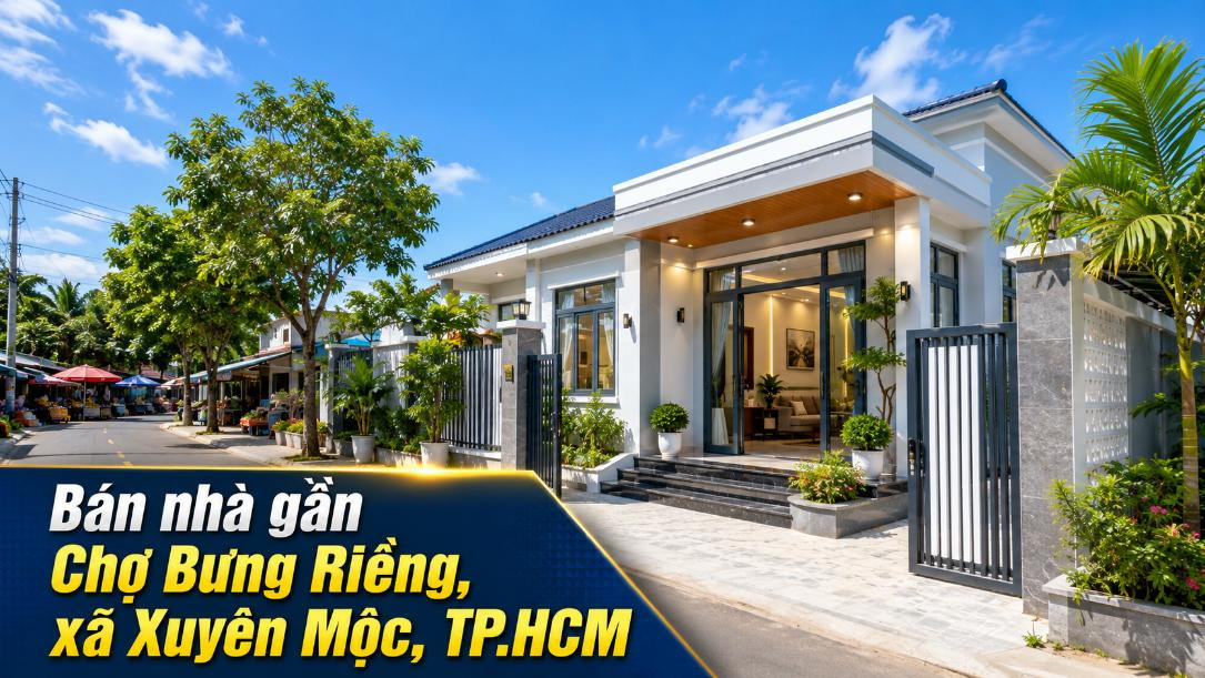Bán nhà gần Chợ Bưng Riềng, thuận tiện ở và kinh doanh