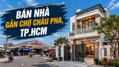 Bán nhà gần Chợ Châu Pha, tiện sinh hoạt và kinh doanh