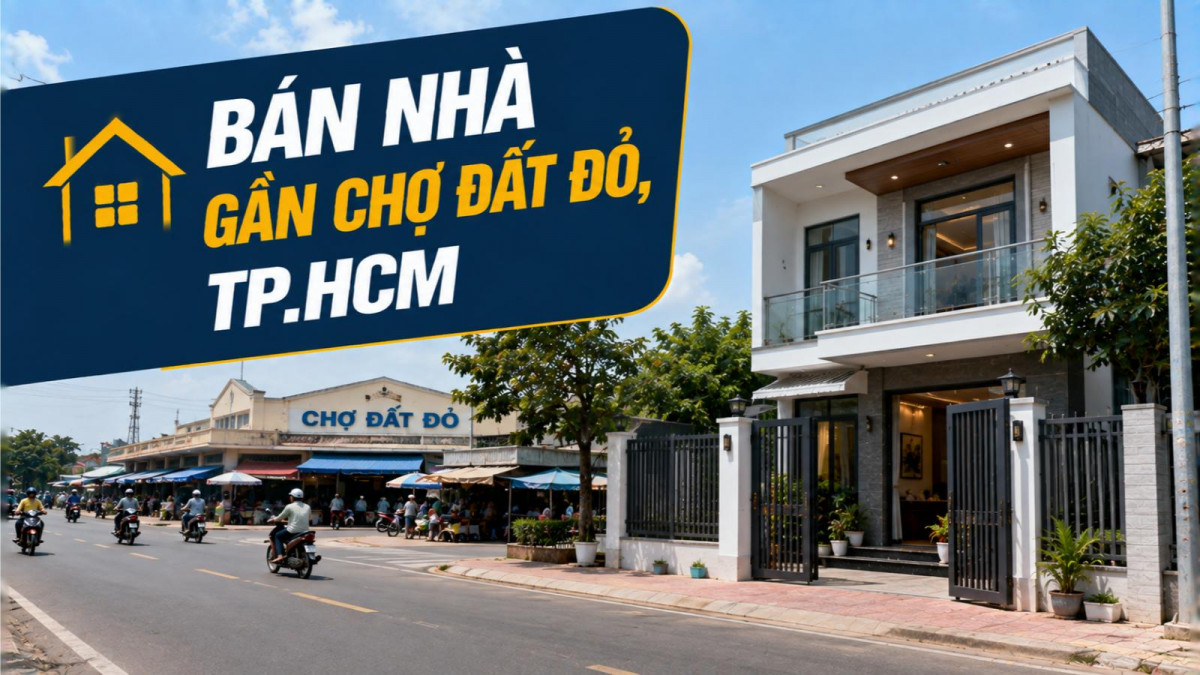 Bán nhà gần Chợ Đất Đỏ, tiện sinh hoạt và kinh doanh