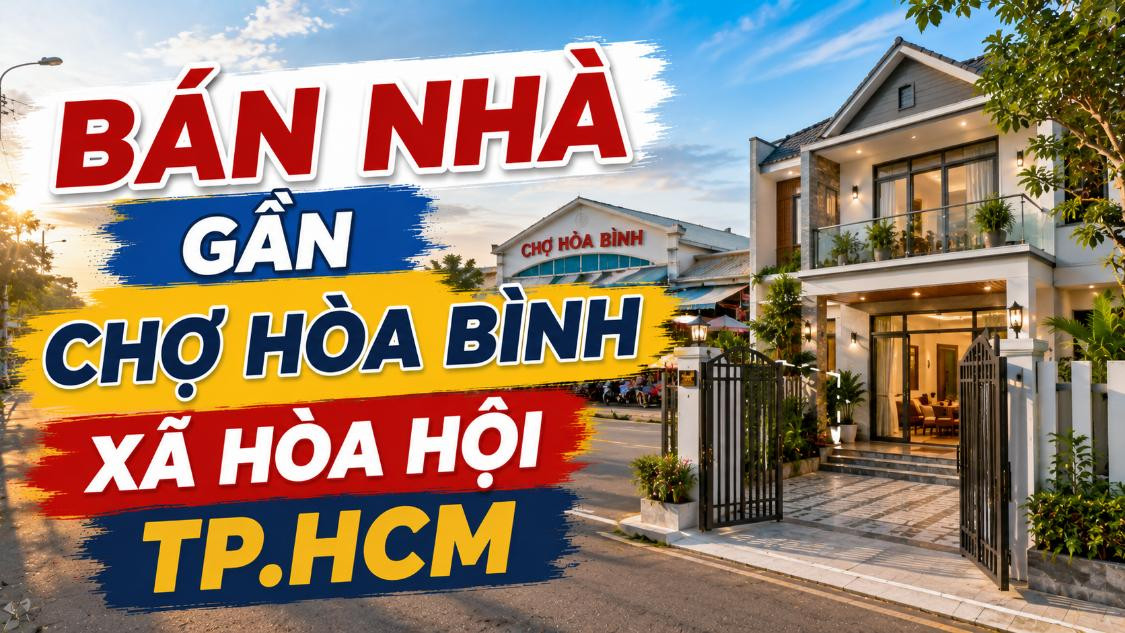 Bán nhà gần Chợ Hòa Bình, thuận tiện ở và buôn bán