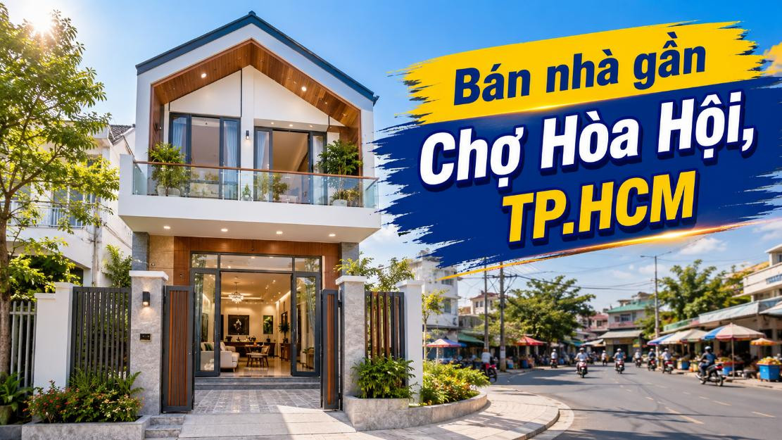 Bán nhà gần Chợ Hòa Hội, tiện sinh hoạt và kinh doanh