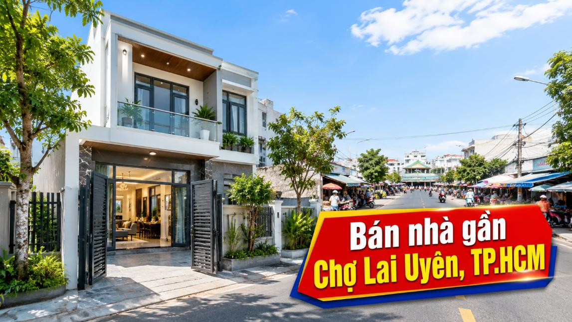Bán nhà gần Chợ Lai Uyên, tiện sinh hoạt và kinh doanh