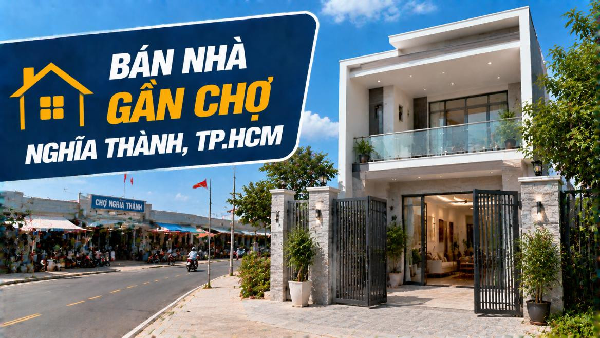 Bán nhà gần Chợ Nghĩa Thành, tiện sinh hoạt và kinh doanh