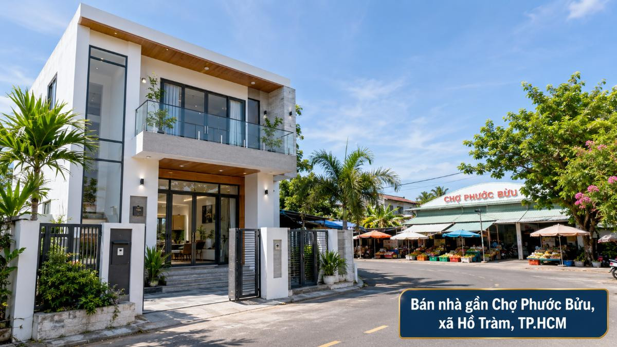 Bán nhà gần Chợ Phước Bửu, tiện sinh hoạt và kinh doanh