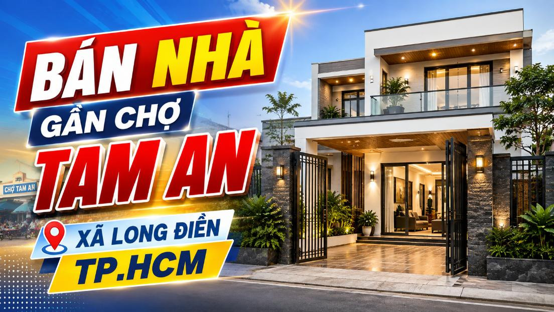 Bán nhà gần Chợ Tam An, thuận tiện sinh hoạt hằng ngày