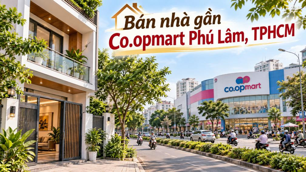 Bán nhà gần Co.opmart Phú Lâm – tiện mua sắm, dễ an cư