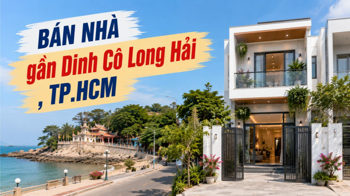 Bán nhà gần Dinh Cô Long Hải, thuận tiện ở và kinh doanh