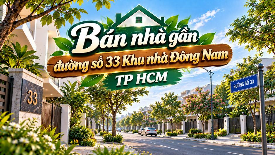 Bán nhà gần đường số 33 Khu nhà Đông Nam – khu dân cư thuận tiện