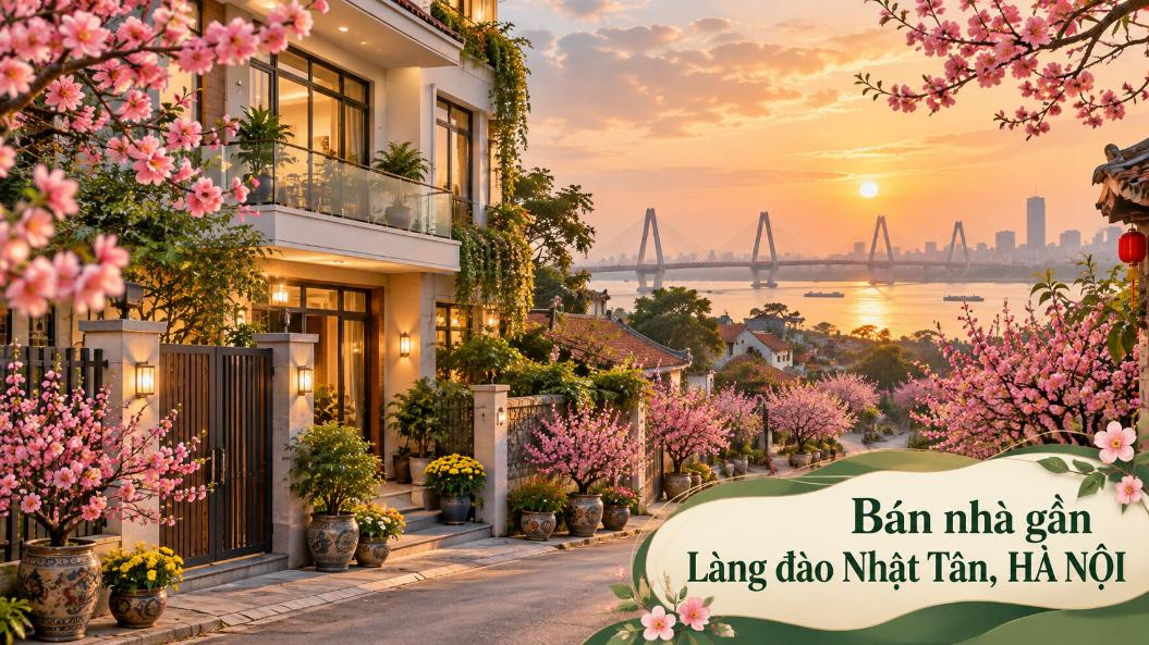 Bán nhà gần Làng đào Nhật Tân, Tây Hồ, không gian thoáng