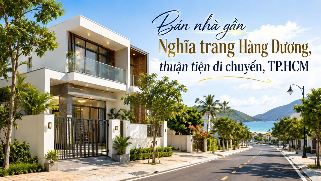 Bán nhà gần Nghĩa trang Hàng Dương, thuận tiện di chuyển