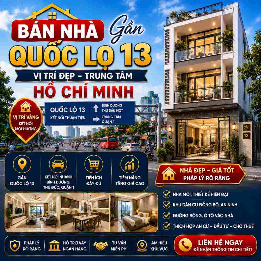 Bán Nhà Gần Quốc Lộ 13, Vị Trí Đẹp Khu Đông TP.HCM