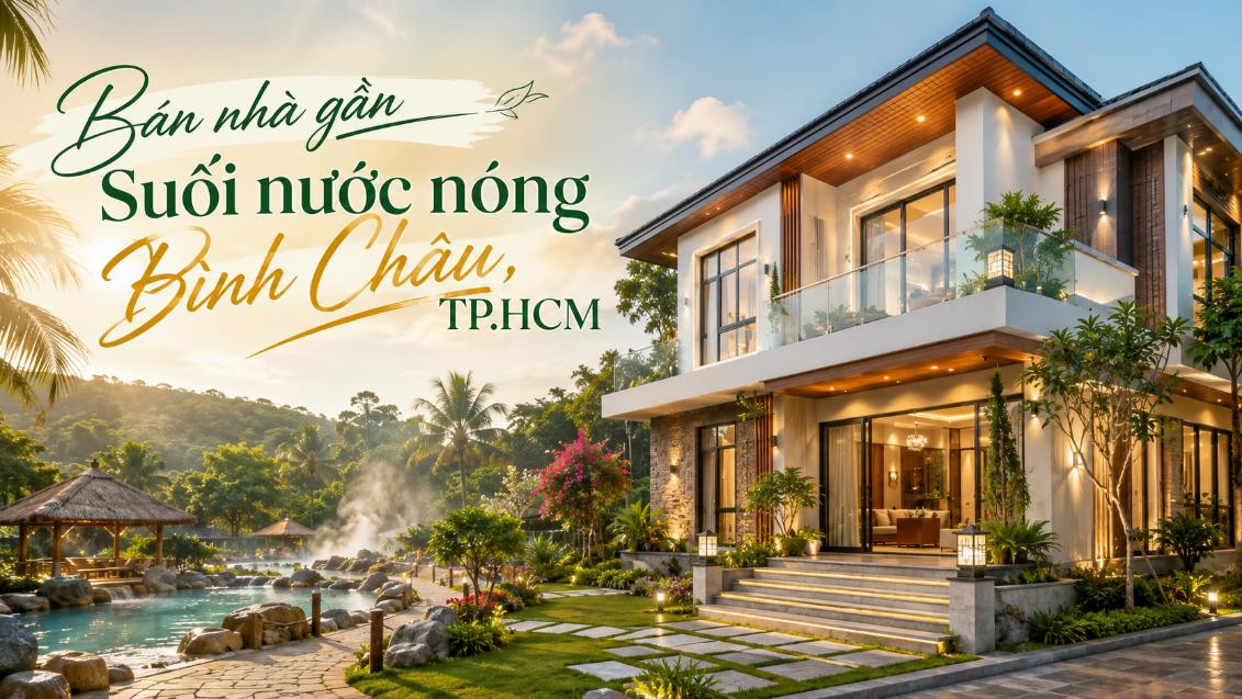 Bán nhà gần Suối nước nóng Bình Châu, thuận tiện nghỉ dưỡng