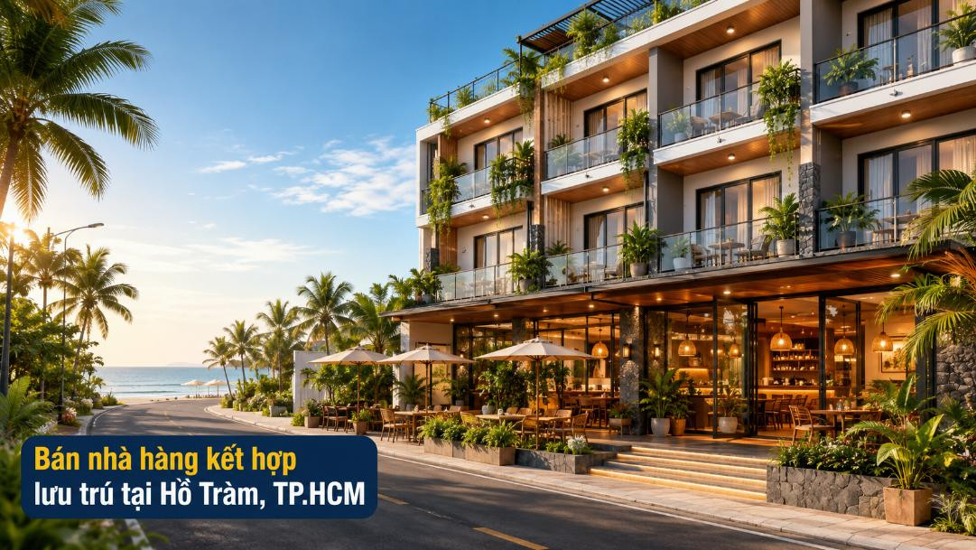 Bán nhà hàng kết hợp lưu trú tại Hồ Tràm
