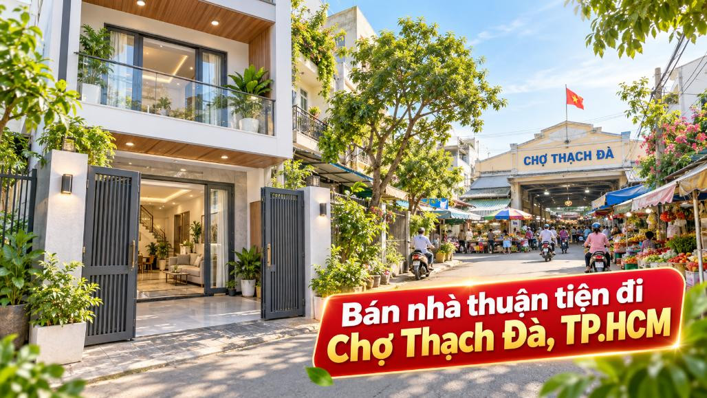 Bán nhà Hạnh Thông thuận tiện đi Chợ Thạch Đà, tiện sinh hoạt