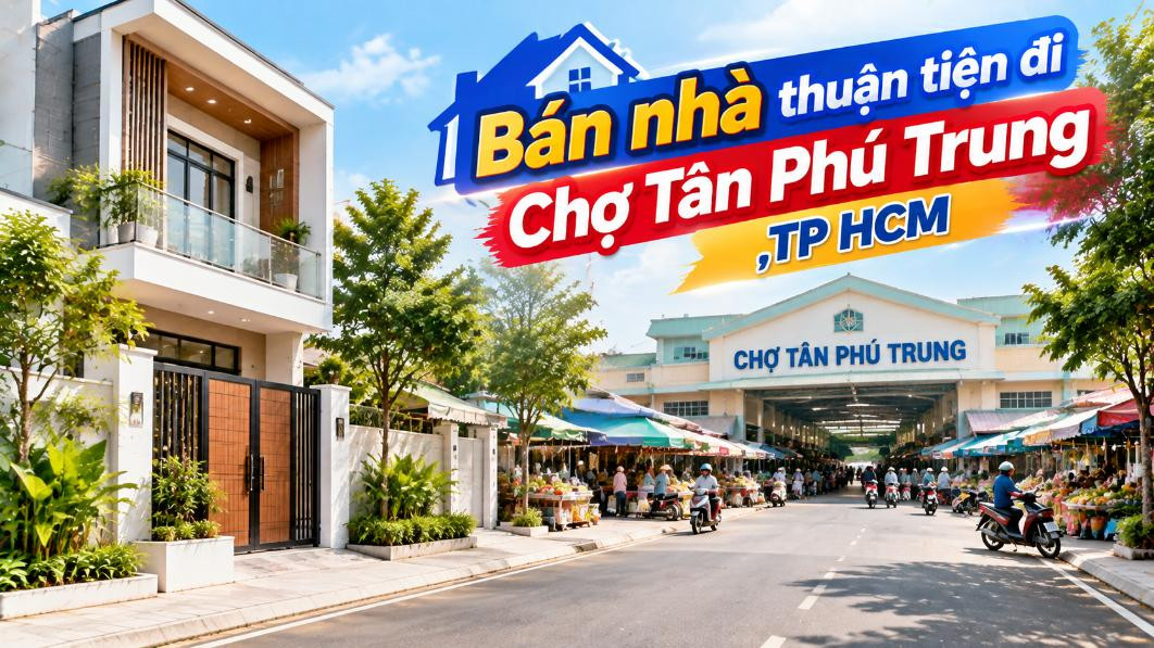 Bán nhà Hóc Môn thuận tiện đi Chợ Tân Phú Trung, tiện kinh doanh