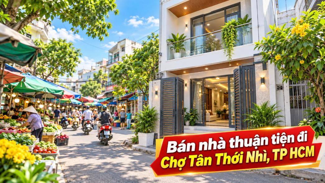 Bán nhà Hóc Môn thuận tiện đi Chợ Tân Thới Nhì