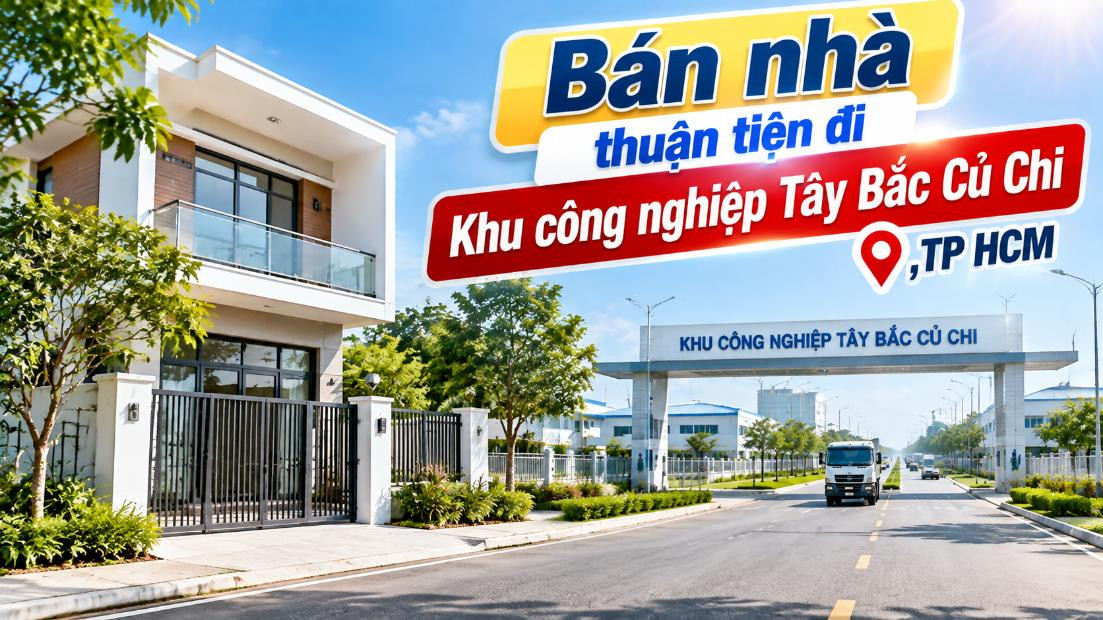 Bán nhà Hóc Môn thuận tiện đi Khu công nghiệp Tây Bắc Củ Chi