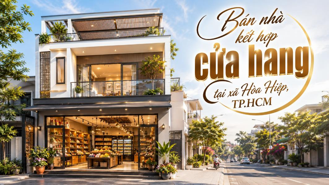 Bán nhà kết hợp cửa hàng tại Hòa Hiệp, khai thác linh hoạt