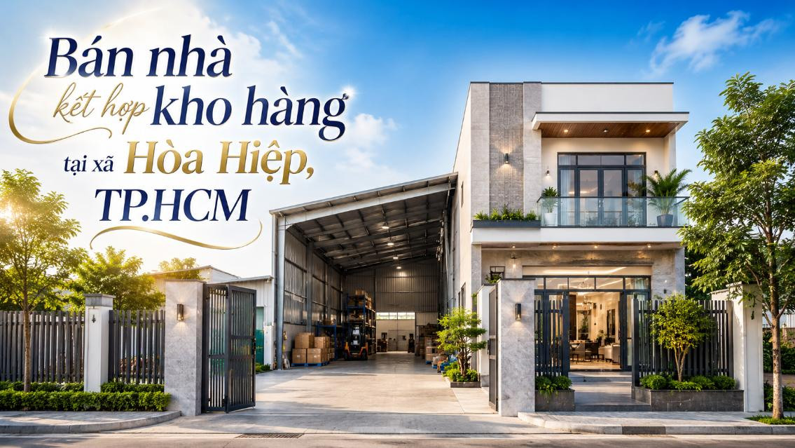 Bán nhà kết hợp kho hàng tại Hòa Hiệp, diện tích rộng