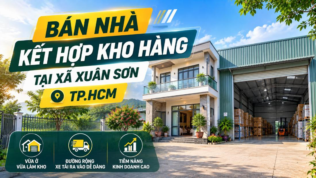 Bán nhà kết hợp kho hàng tại Xuân Sơn, diện tích rộng
