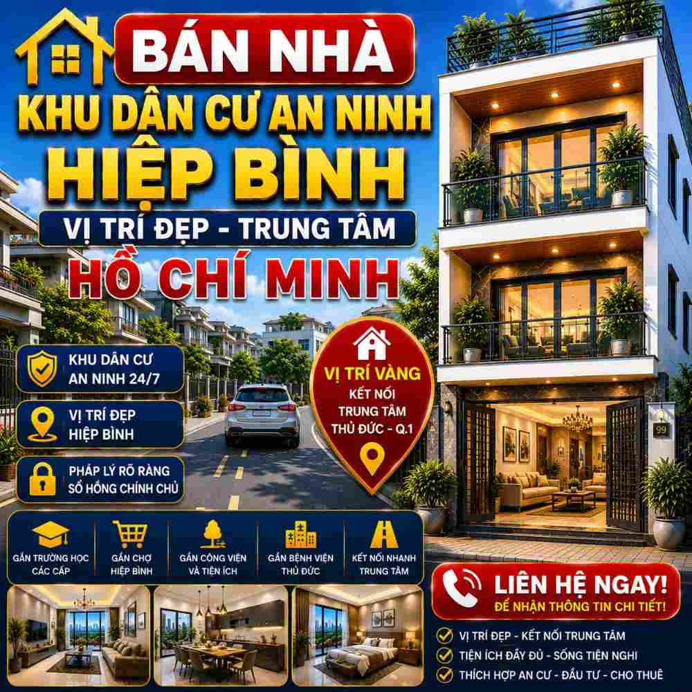 Bán Nhà Khu Dân Cư An Ninh Hiệp Bình, Môi Trường Sống Văn Minh
