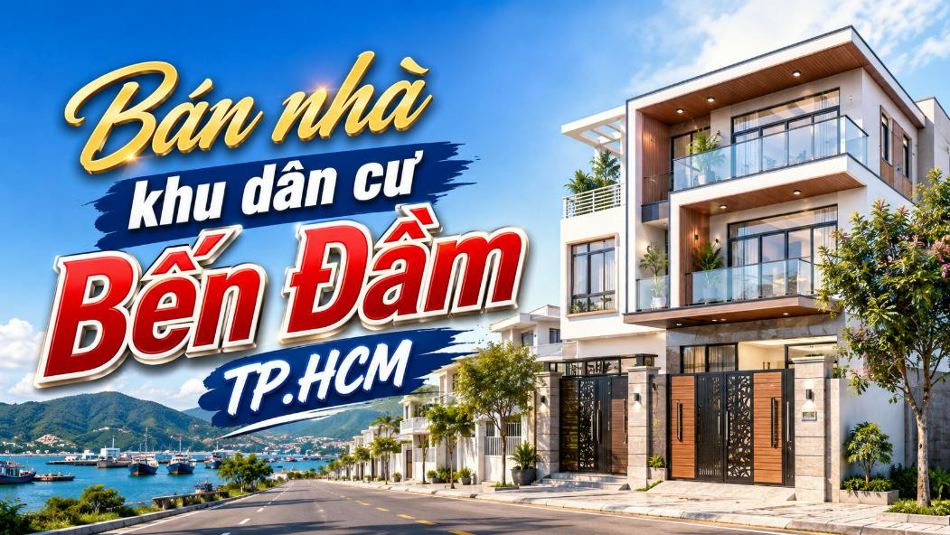 Bán nhà khu dân cư Bến Đầm, thuận tiện sinh hoạt