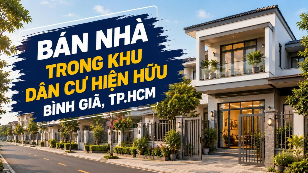 Bán nhà khu dân cư hiện hữu Bình Giã, thuận tiện an cư