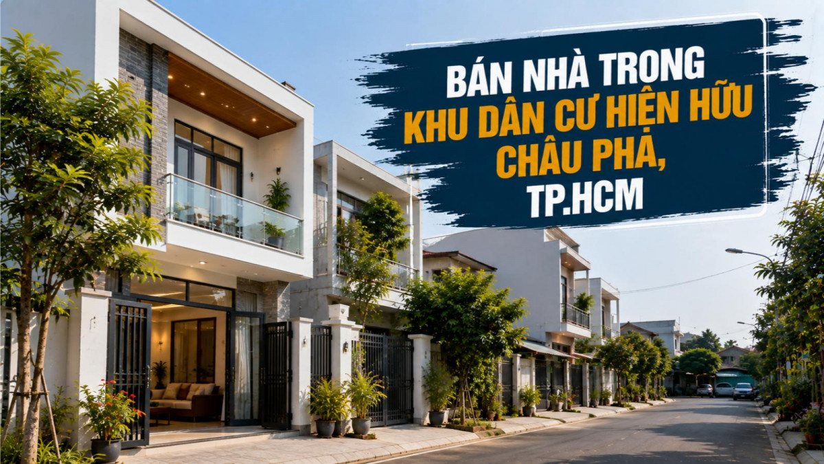 Bán nhà khu dân cư hiện hữu Châu Pha, thuận tiện an cư