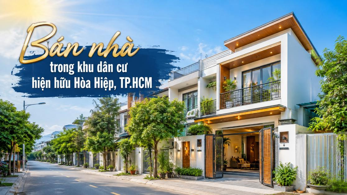 Bán nhà khu dân cư hiện hữu Hòa Hiệp, thuận tiện an cư