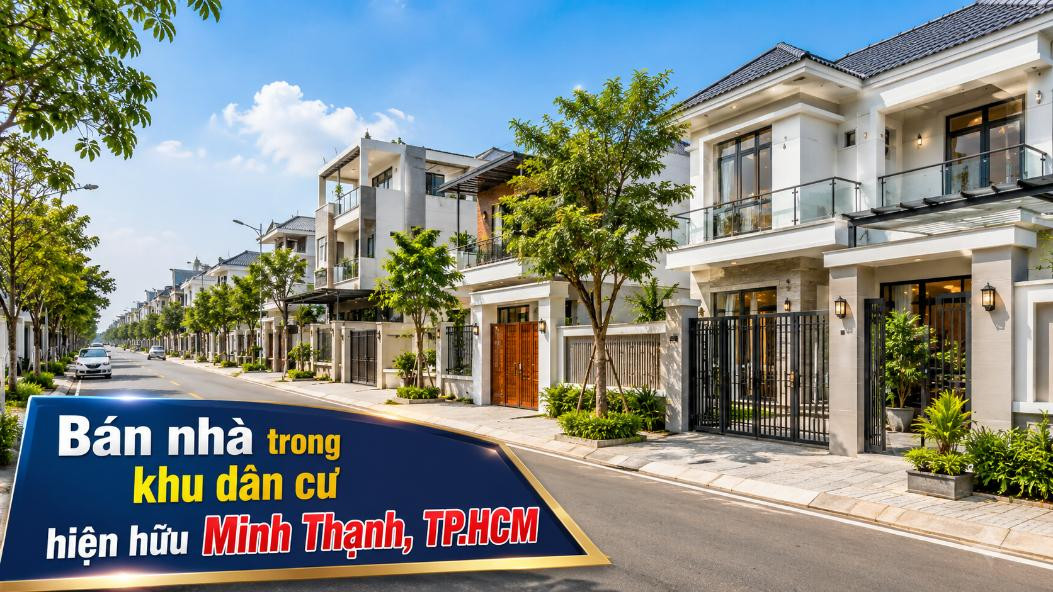 Bán nhà khu dân cư hiện hữu Minh Thạnh, thuận tiện an cư