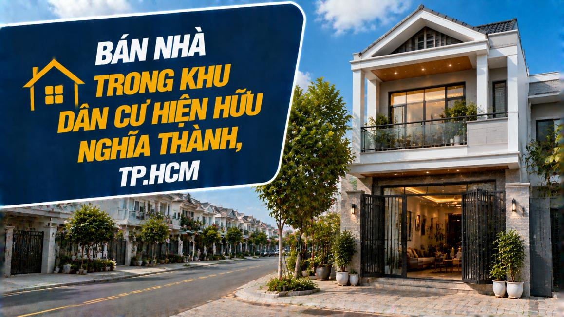 Bán nhà khu dân cư hiện hữu Nghĩa Thành, thuận tiện an cư