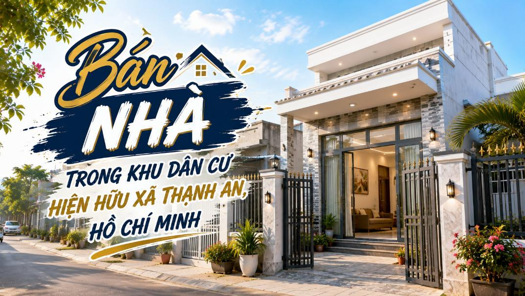 Bán nhà khu dân cư hiện hữu xã Thạnh An, dễ sinh sống