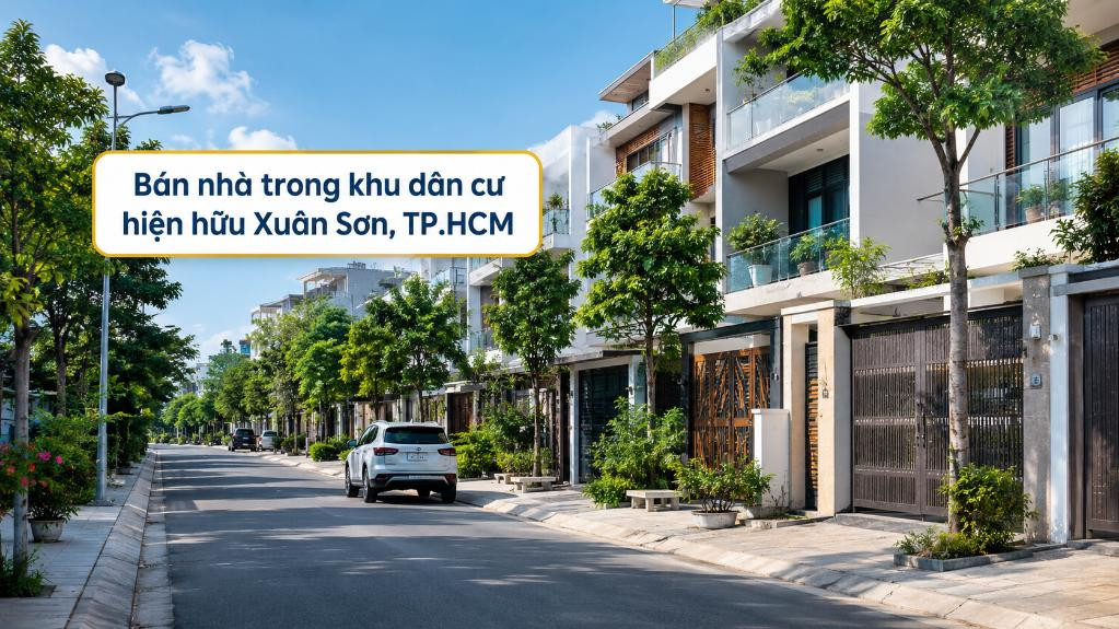 Bán nhà khu dân cư hiện hữu Xuân Sơn, thuận tiện an cư