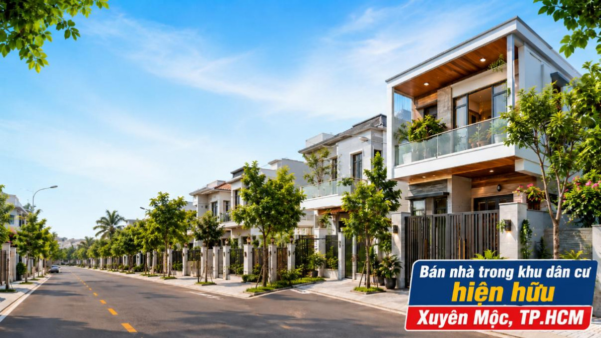 Bán nhà khu dân cư hiện hữu Xuyên Mộc, thuận tiện an cư