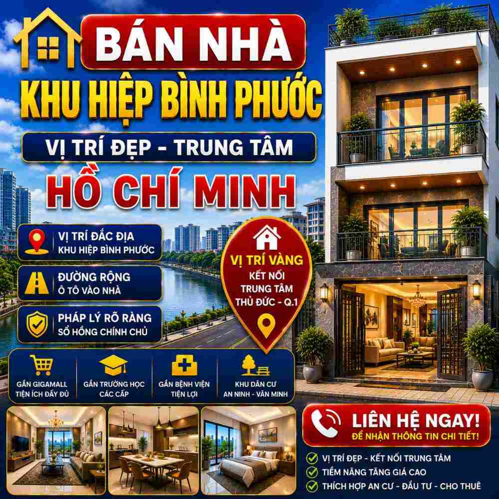 Bán Nhà Khu Hiệp Bình Phước, Vị Trí Thuận Tiện Kết Nối Trung Tâm