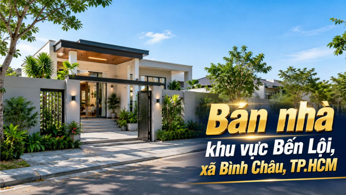 Bán nhà khu vực Bến Lội, Bình Châu, thuận tiện sinh sống