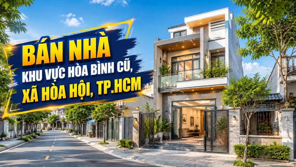 Bán nhà khu vực Hòa Bình cũ, xã Hòa Hội