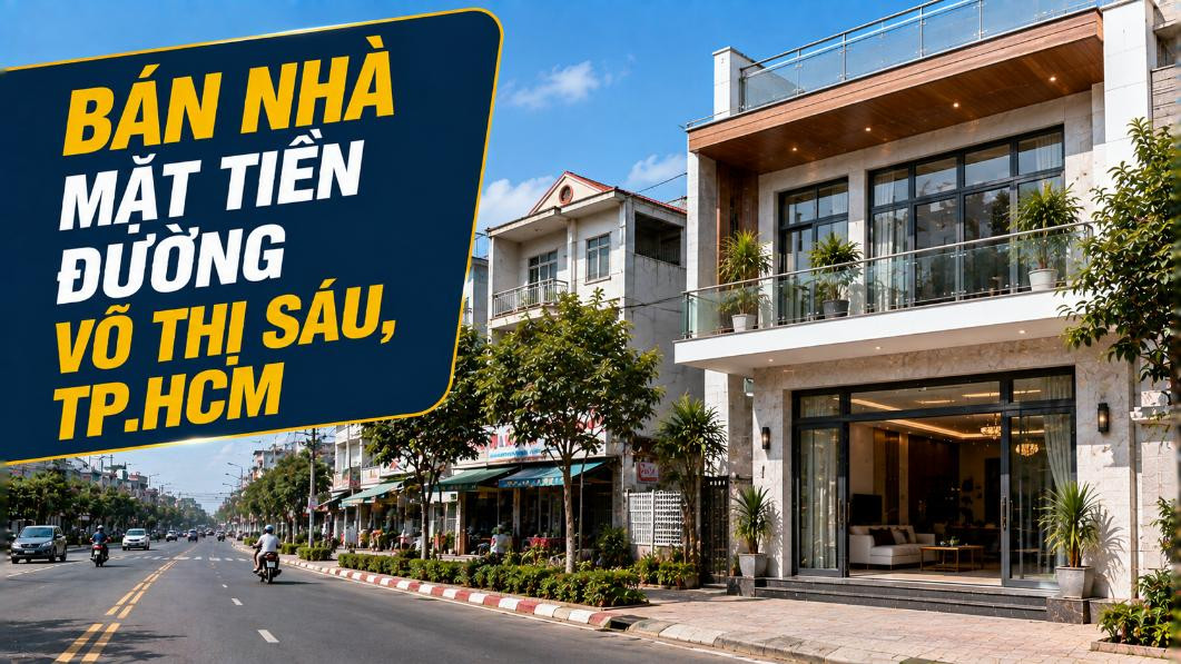 Bán nhà mặt tiền đường Võ Thị Sáu, vị trí dễ kinh doanh