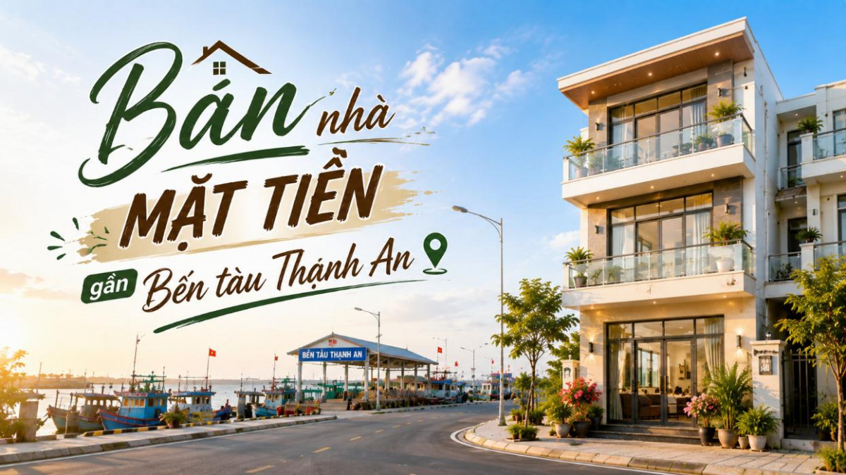 Bán nhà mặt tiền gần bến tàu Thạnh An, vị trí kinh doanh tốt
