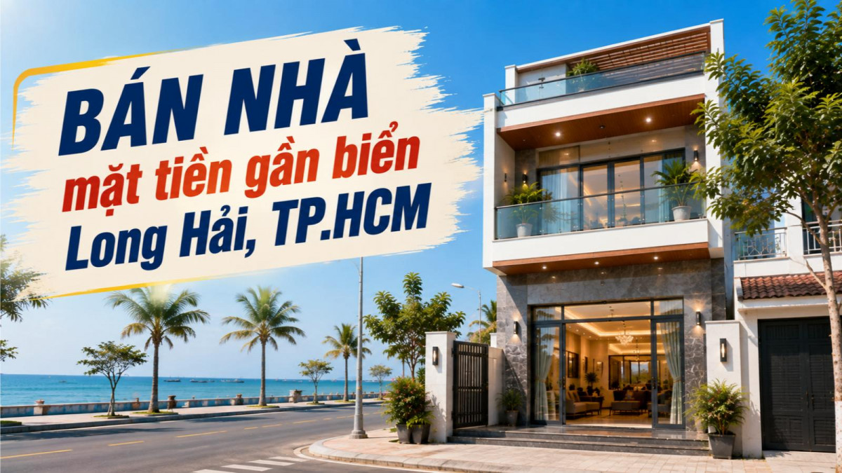 Bán nhà mặt tiền gần biển Long Hải, thuận tiện khai thác