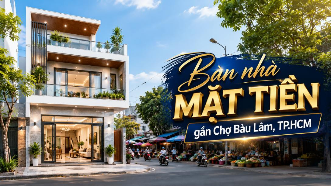 Bán nhà mặt tiền gần Chợ Bàu Lâm, dễ khai thác kinh doanh