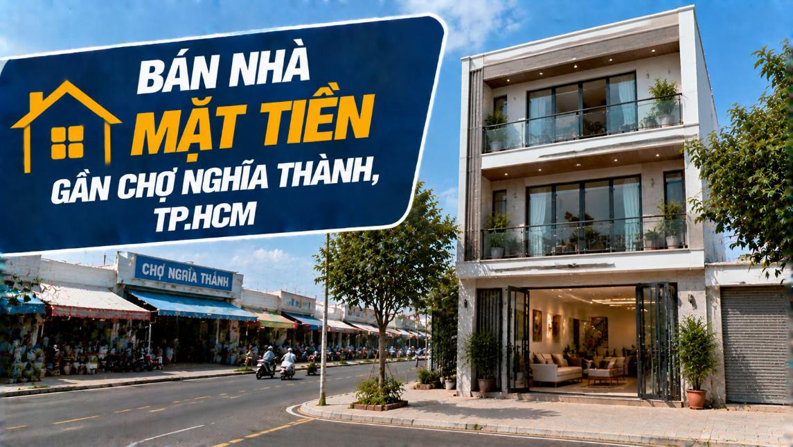 Bán nhà mặt tiền gần Chợ Nghĩa Thành, dễ khai thác