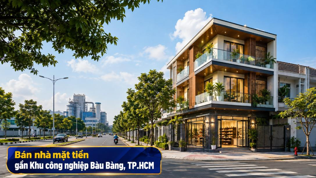 Bán nhà mặt tiền gần KCN Bàu Bàng, dễ khai thác kinh doanh