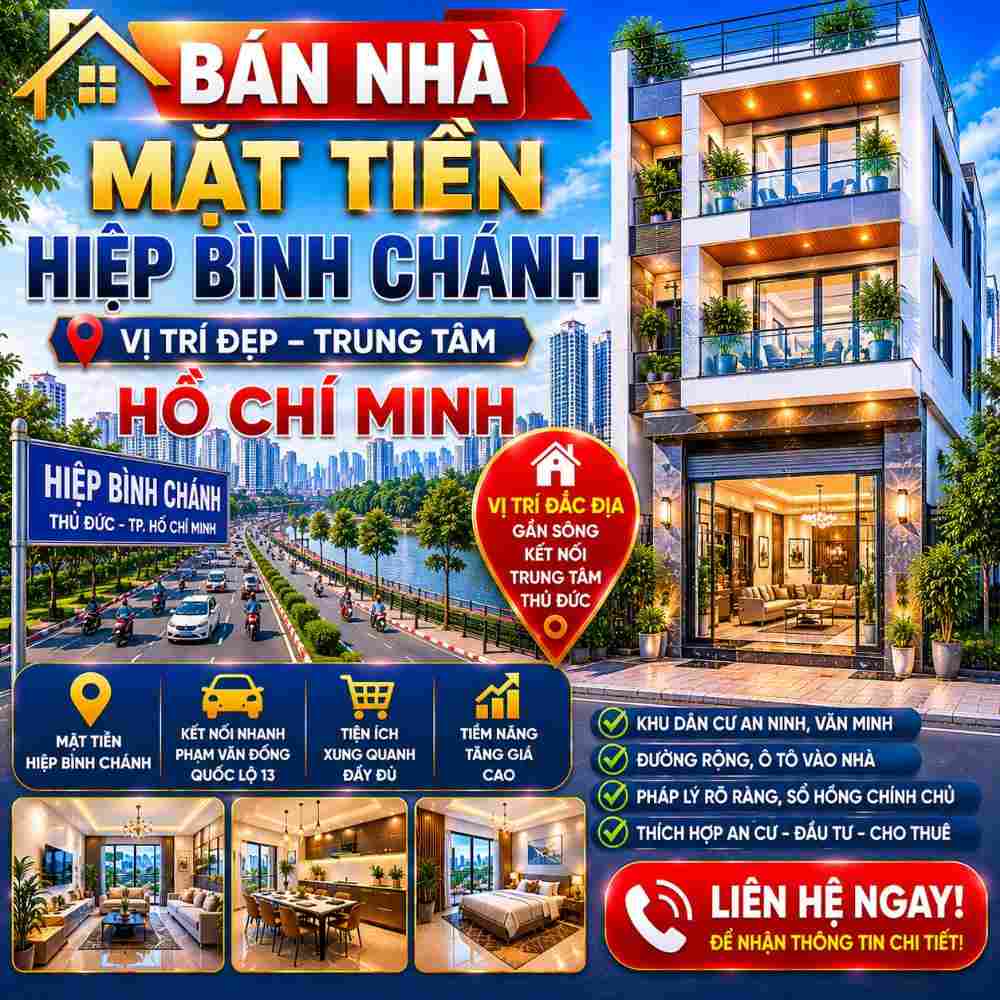 Bán Nhà Mặt Tiền Hiệp Bình Chánh, Khu Vực Phát Triển Nhanh